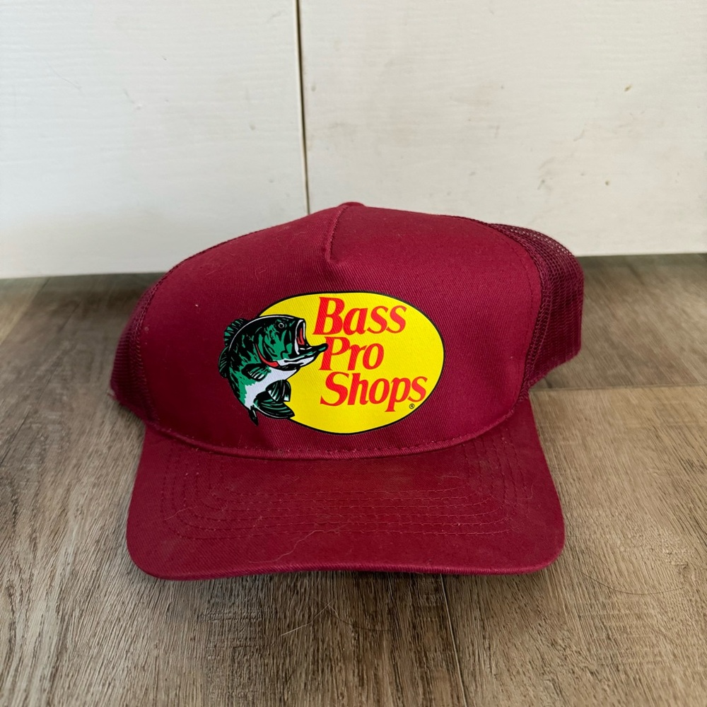 Bass Pro Shop Hat Maroon - Picture 1 of 4
